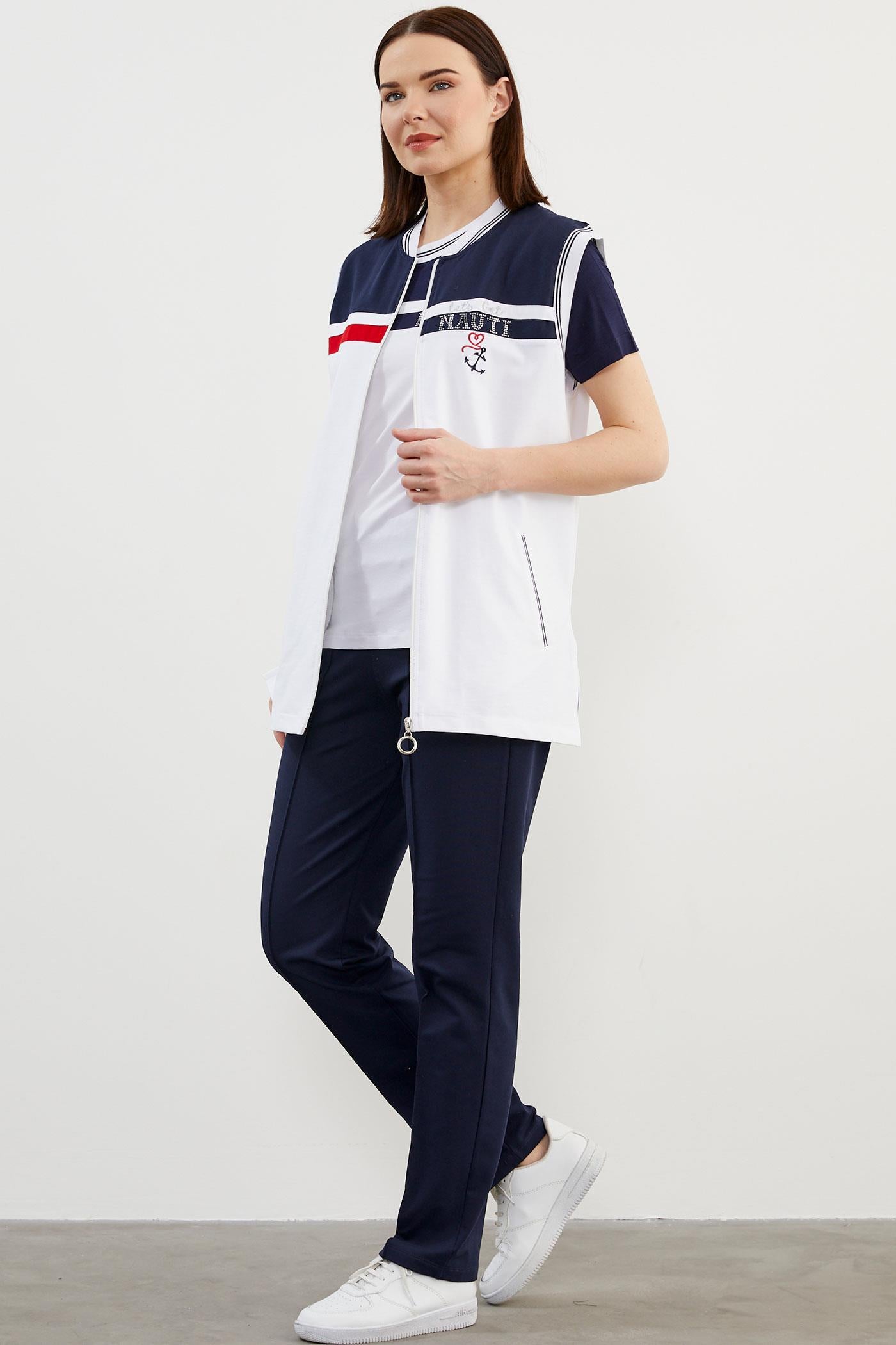 Marine Üçlü Yelekli Takım - Beyaz (3) Sementa