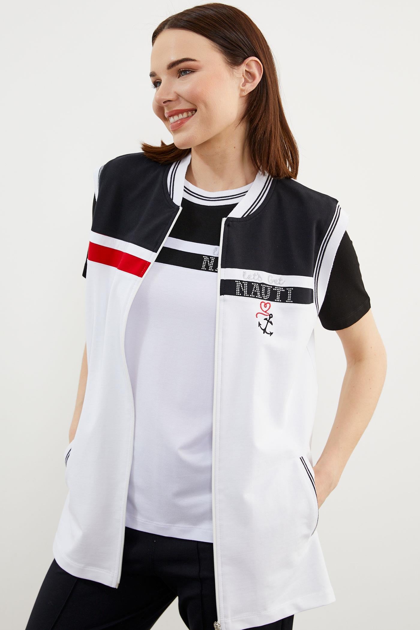 Marine Üçlü Yelekli Takım - Beyaz - Siyah (2) Sementa