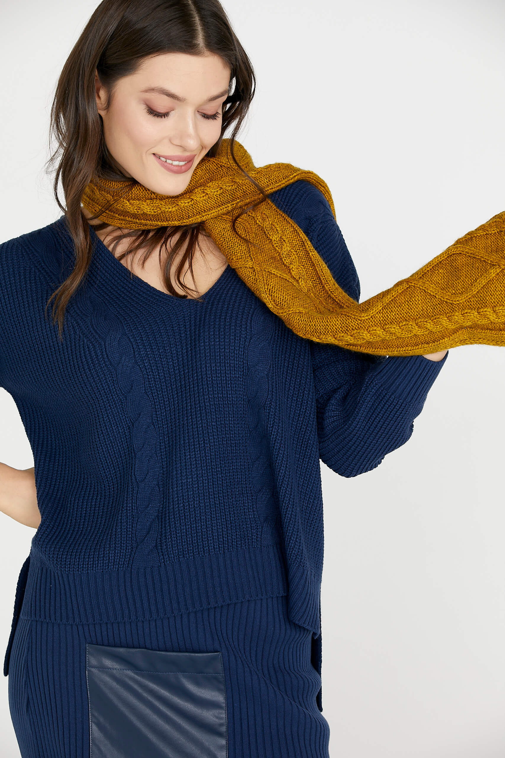 Örme Atkı - Hardal (1) Sementa