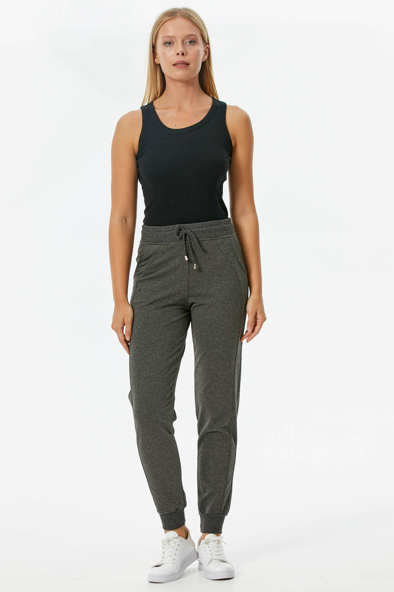 Paçası Ribanalı Eşofman Altı - Antrasit (1) Sementa