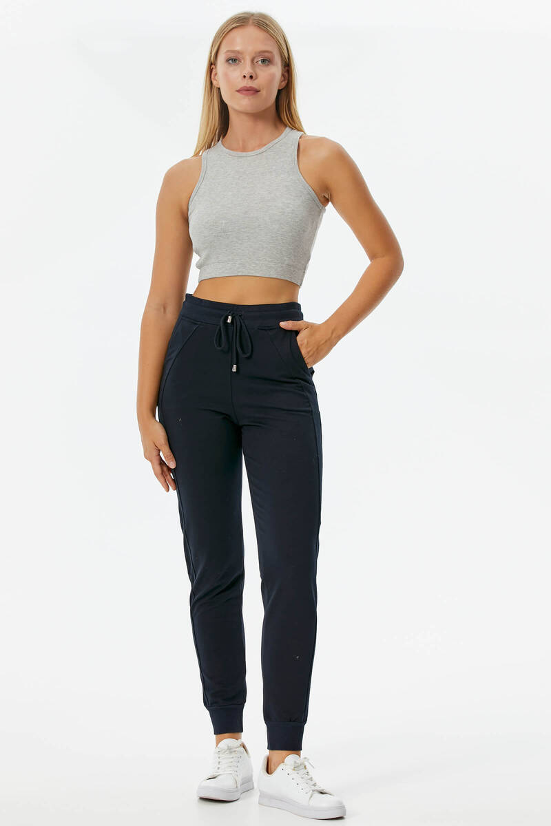 Paçası Ribanalı Eşofman Altı - Lacivert (1) Sementa