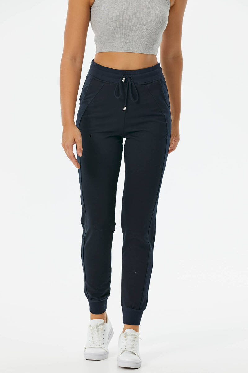 Paçası Ribanalı Eşofman Altı - Lacivert (2) Sementa