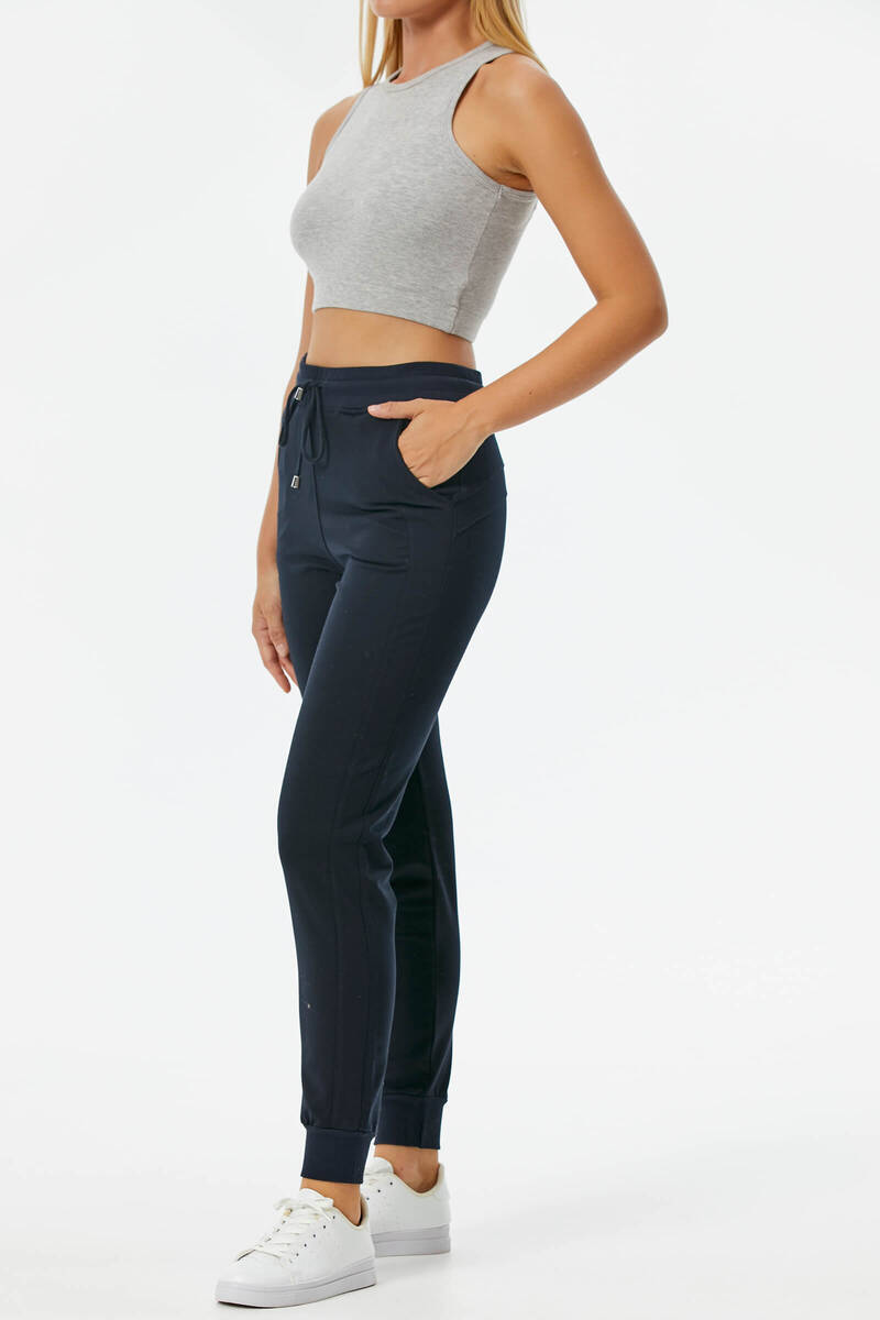 Paçası Ribanalı Eşofman Altı - Lacivert (4) Sementa