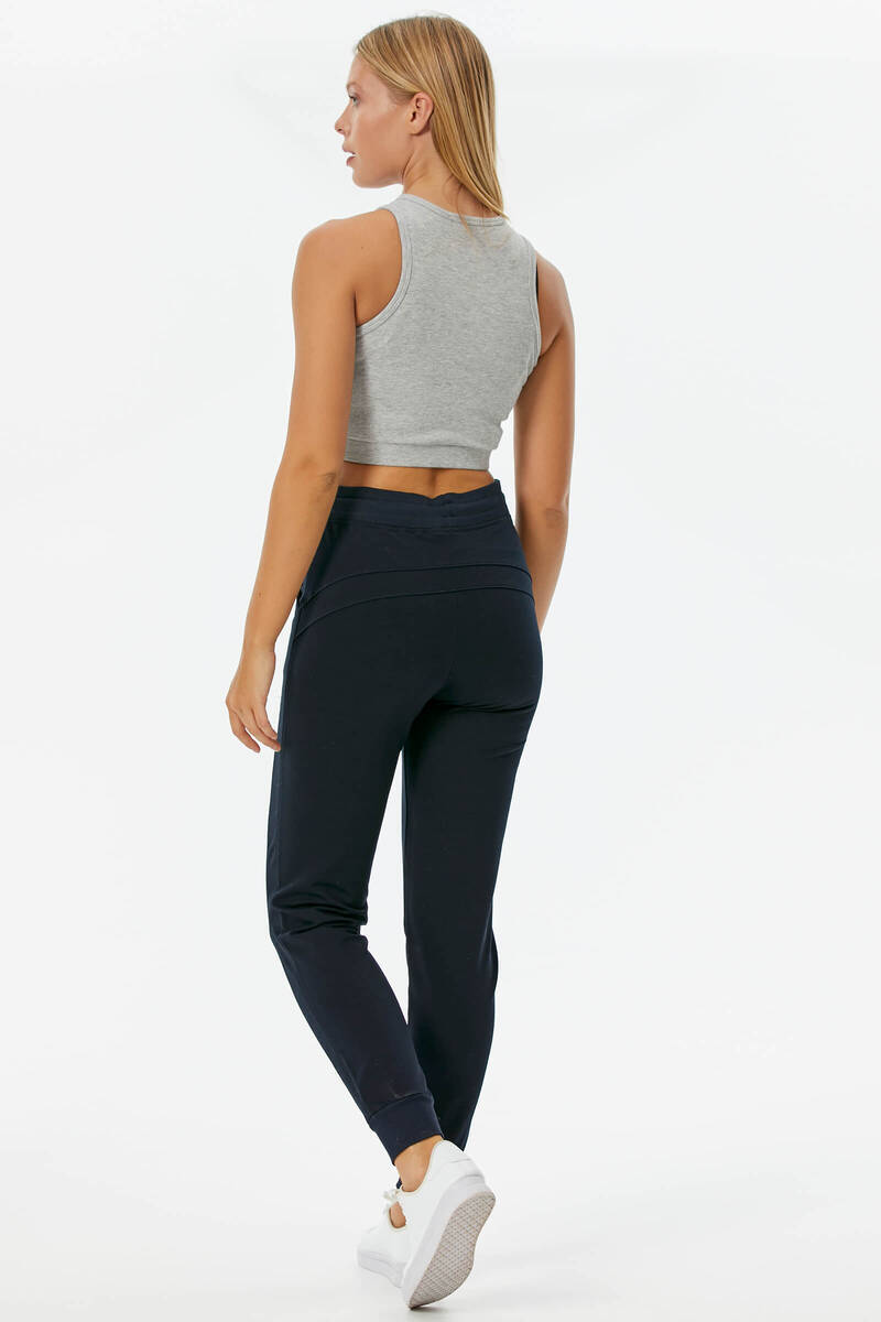 Paçası Ribanalı Eşofman Altı - Lacivert (5) Sementa