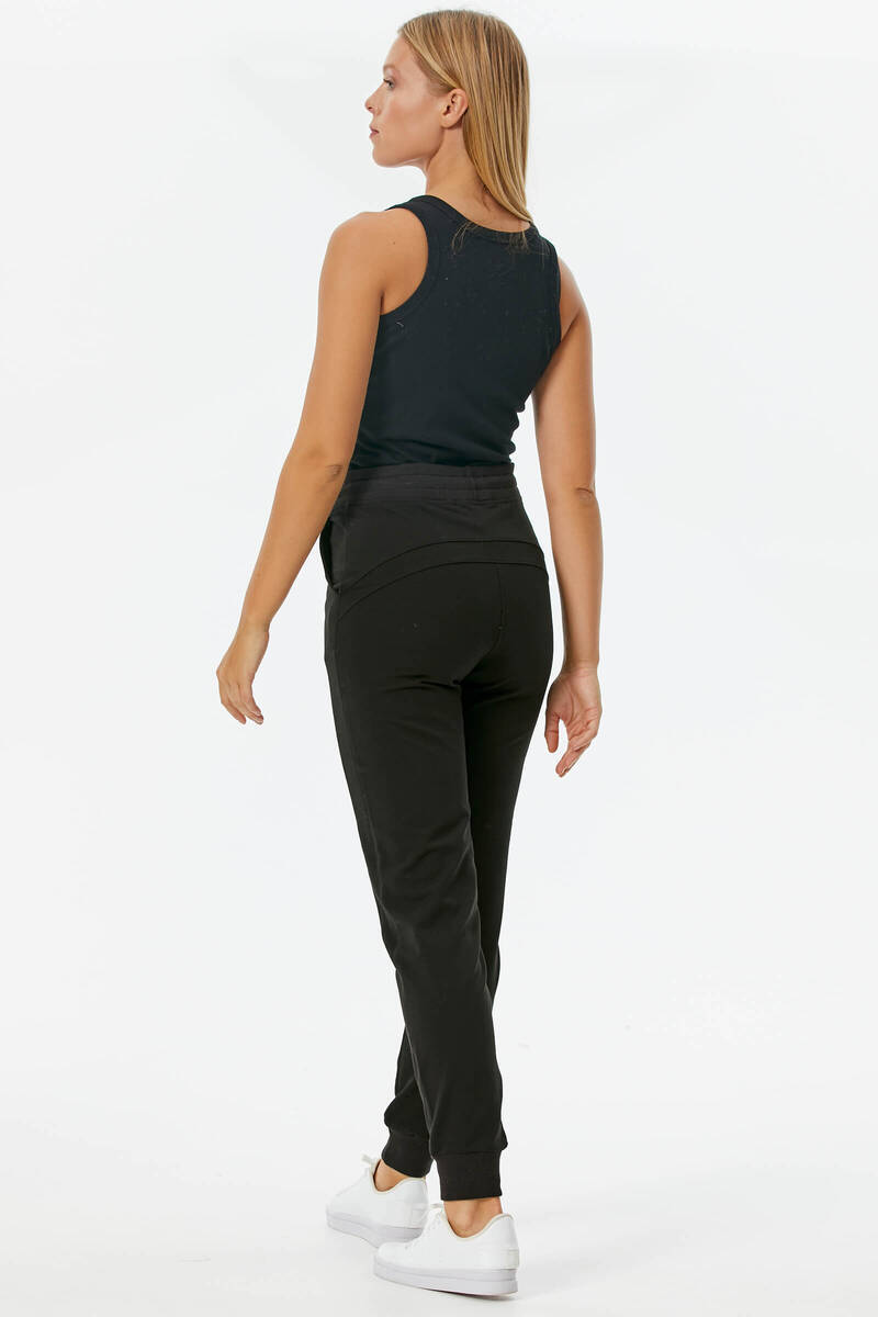 Paçası Ribanalı Eşofman Altı - Siyah (5) Sementa