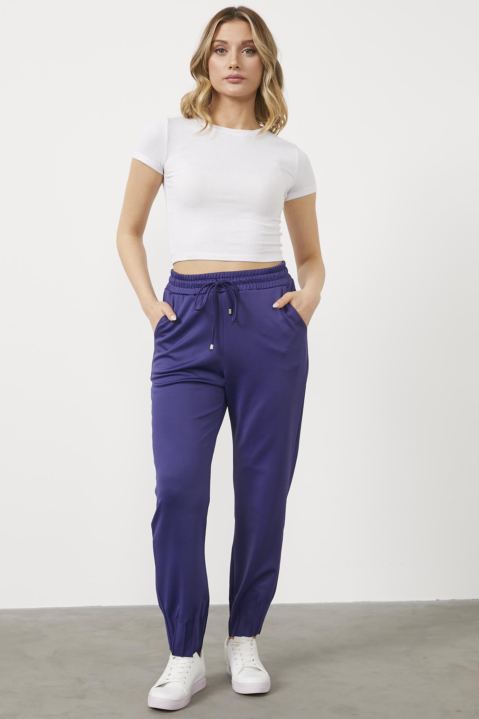 Pili Dar Paça Eşofman Altı - Mor (1) Sementa