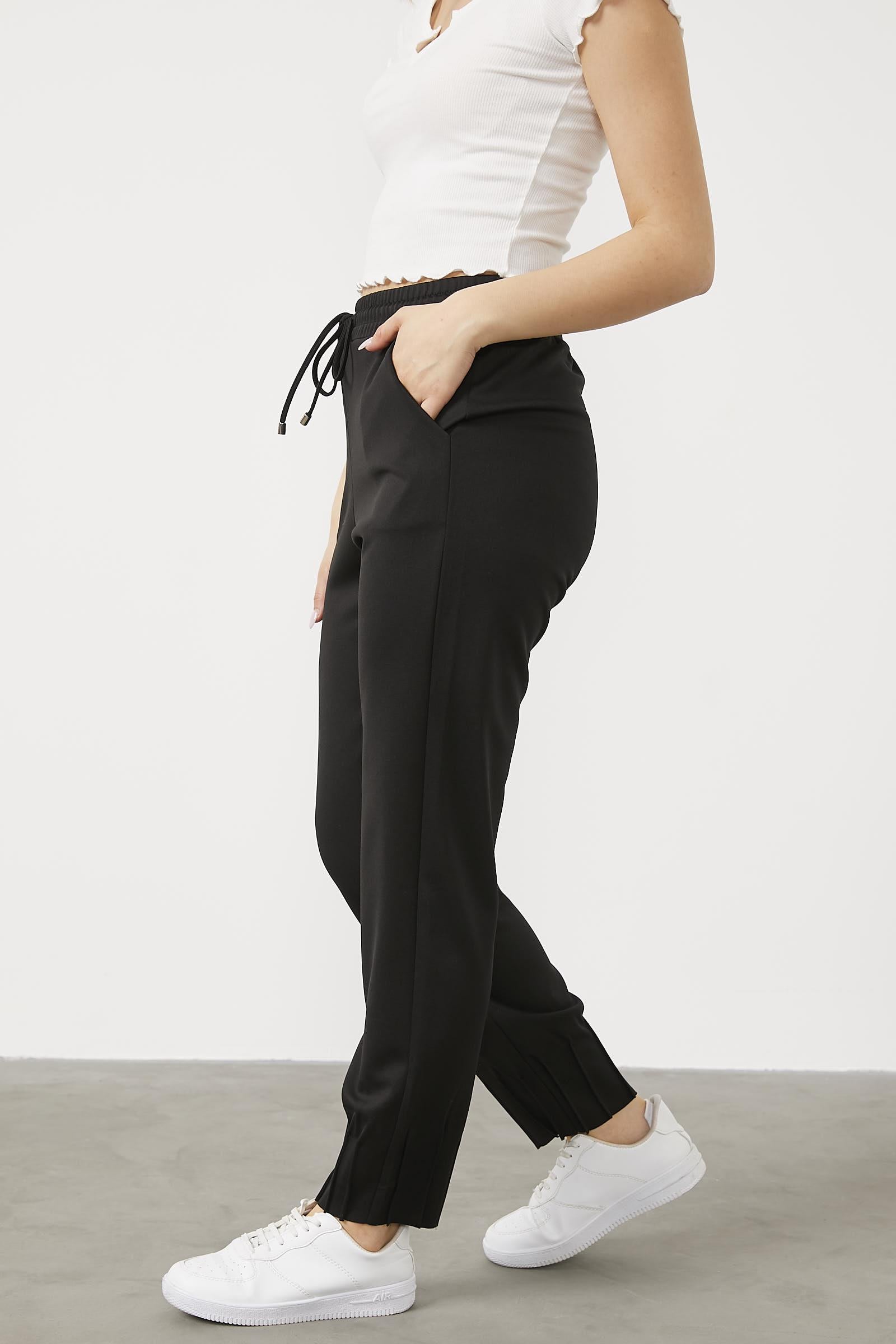 Pili Dar Paça Eşofman Altı - Siyah (4) Sementa