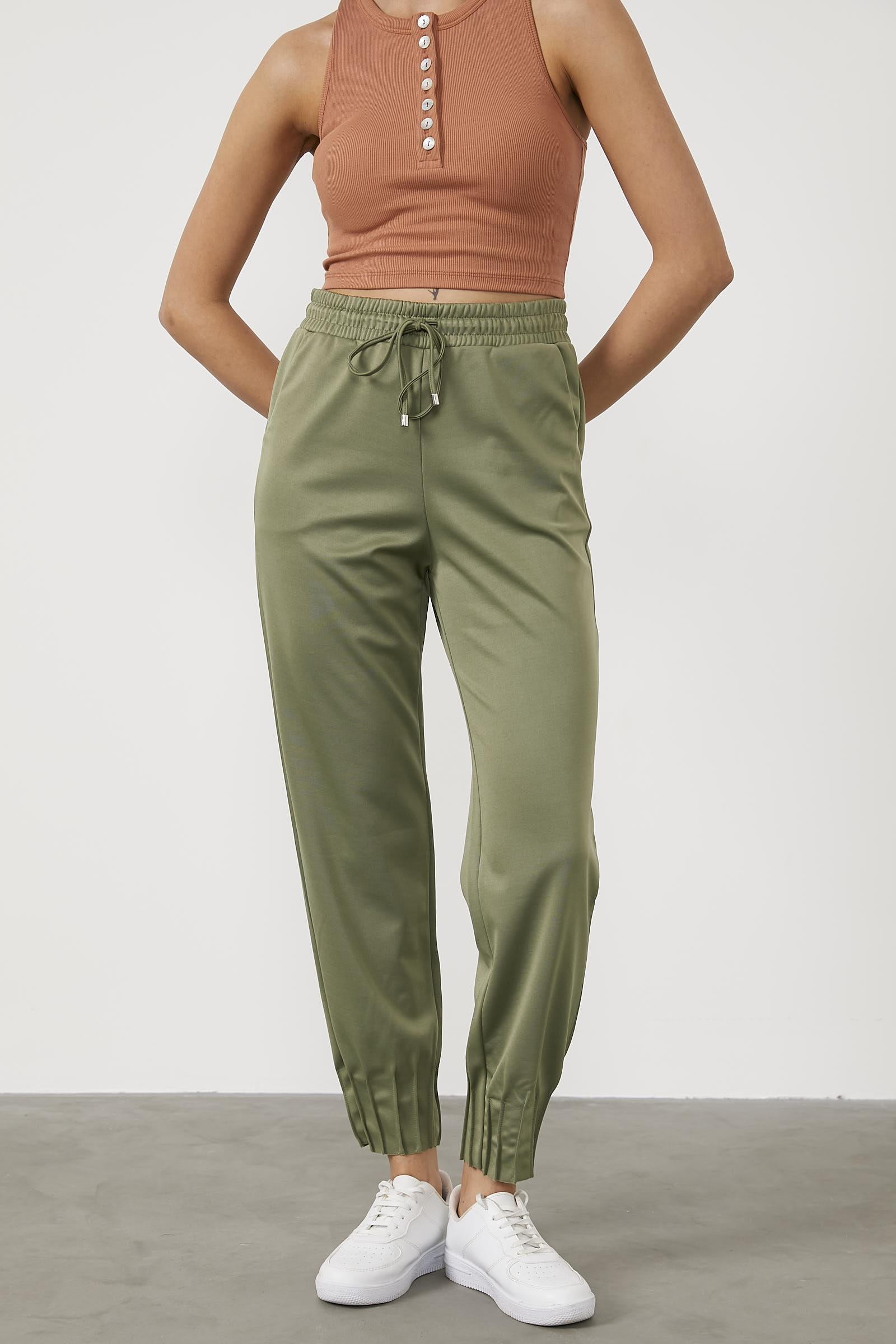 Pili Dar Paça Eşofman Altı - Yeşil (3) Sementa