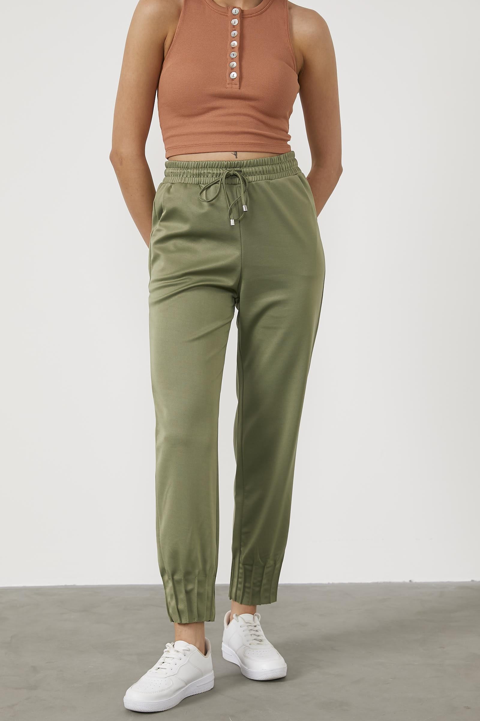 Pili Dar Paça Eşofman Altı - Yeşil (4) Sementa