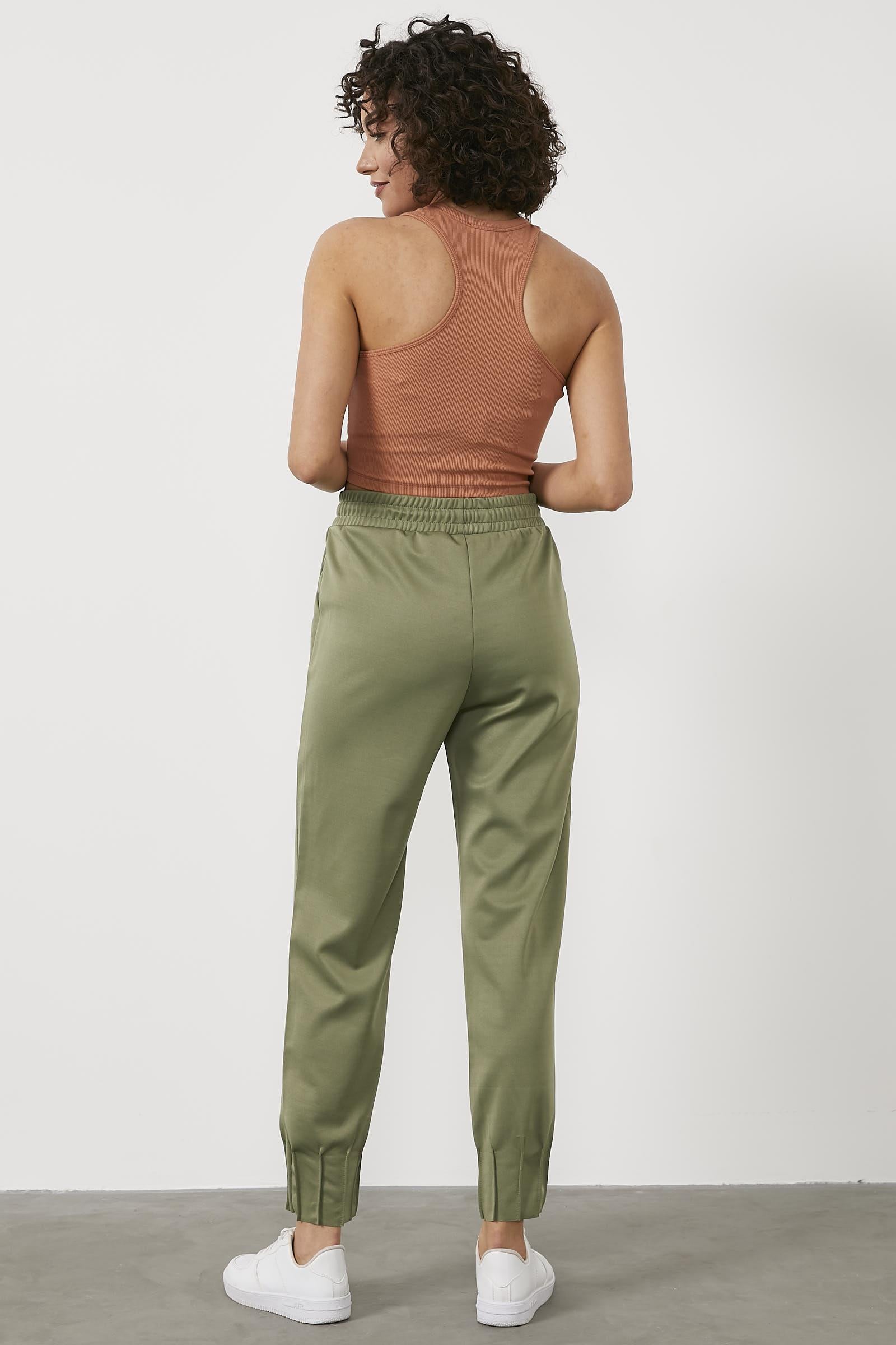 Pili Dar Paça Eşofman Altı - Yeşil (5) Sementa