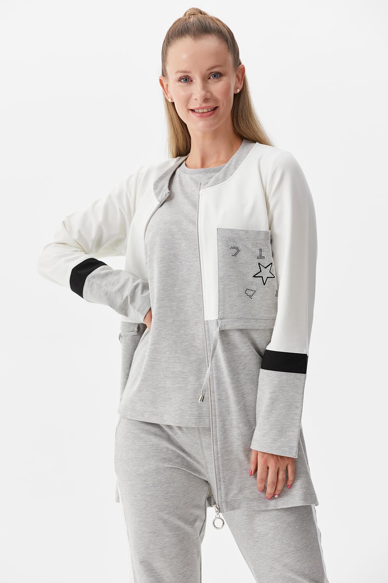 Rahat Kalıp Üçlü Tunik Eşofman Takım - Gri (3) Sementa