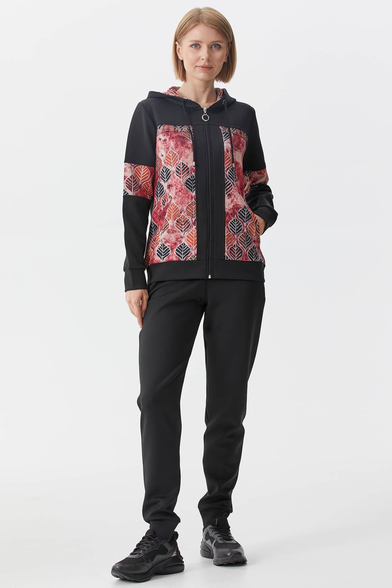 Renkli Desen Kombinli Eşofman Takım - Bordo (1) Sementa