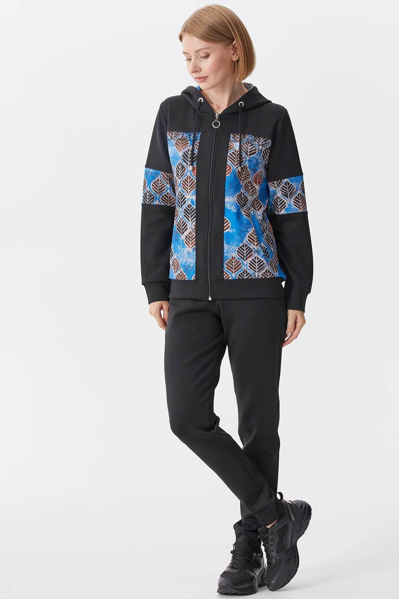 Renkli Desen Kombinli Eşofman Takım - Mavi (3) Sementa