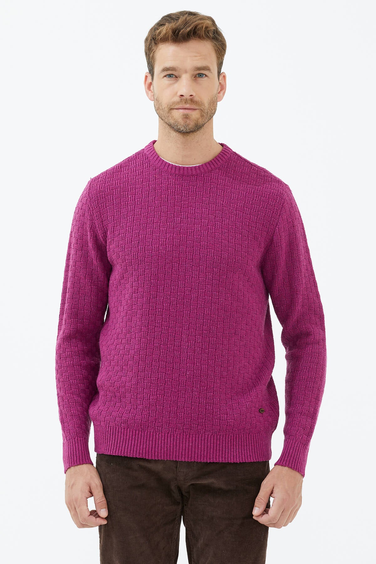 Sıfır Yaka Triko Kazak - Gül (2) Sementa