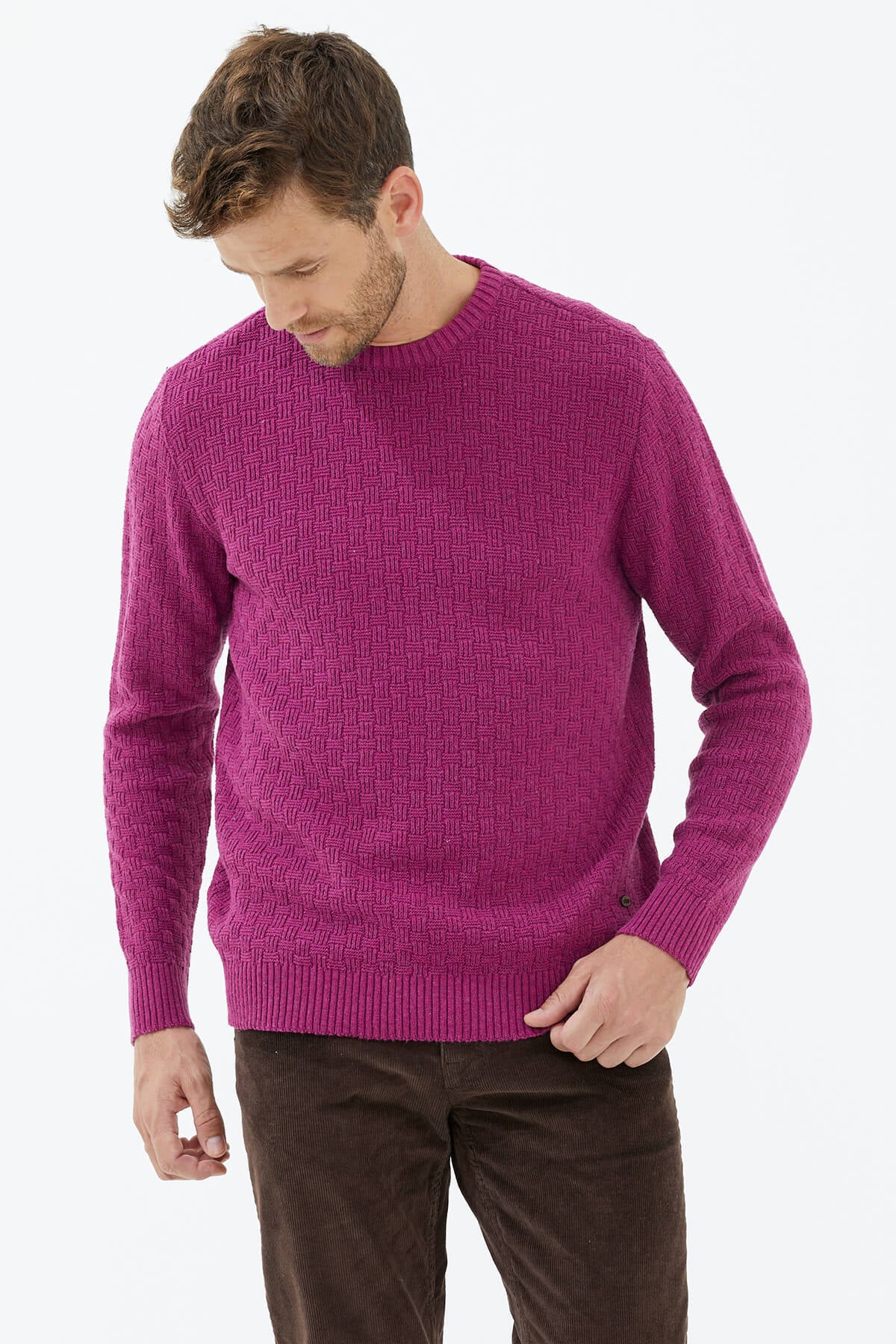 Sıfır Yaka Triko Kazak - Gül (3) Sementa