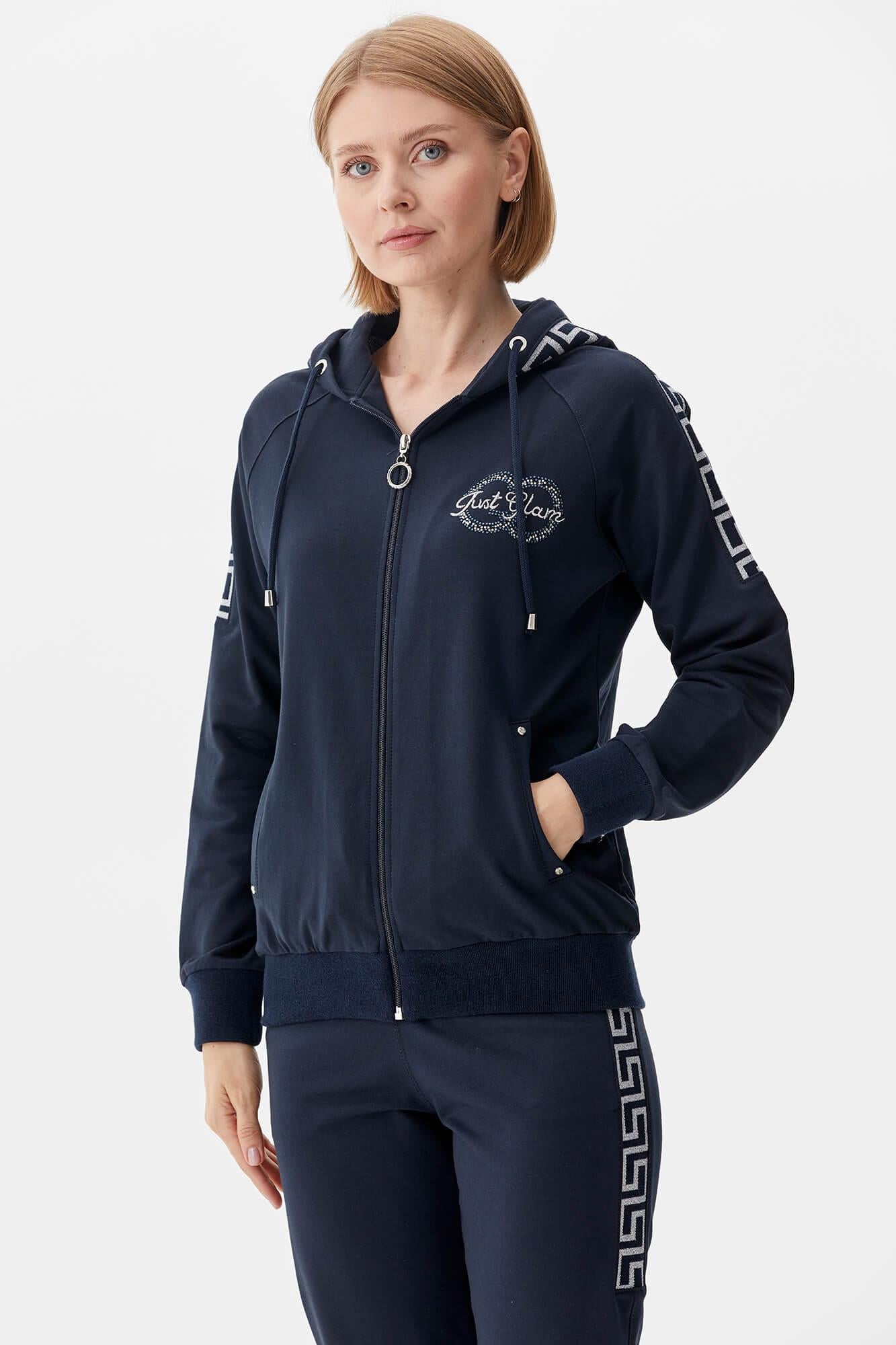 Sim Örgü Detaylı Kapüşonlu Eşofman Takım - Lacivert (2) Sementa