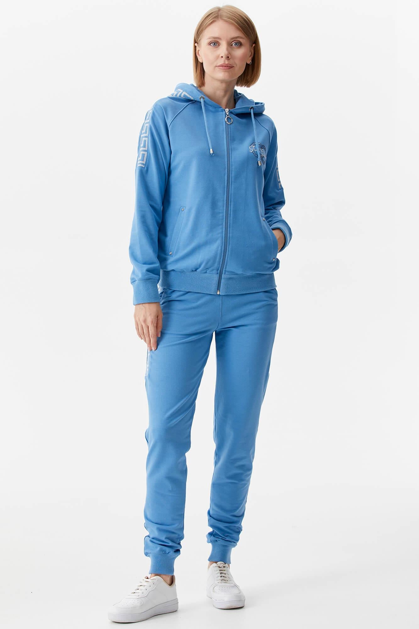 Sim Örgü Detaylı Kapüşonlu Eşofman Takım - Mavi (1) Sementa