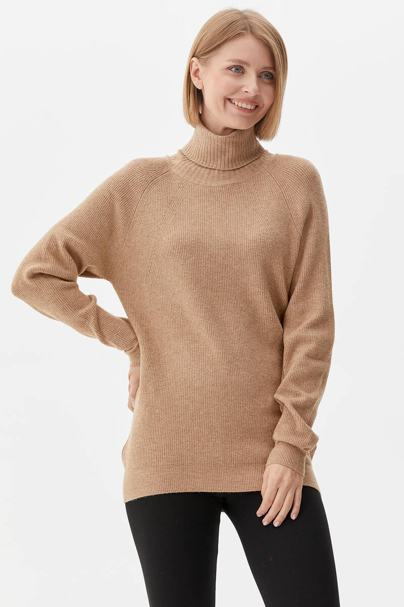 Tam Balıkçı Triko Kazak - Bej (2) Sementa