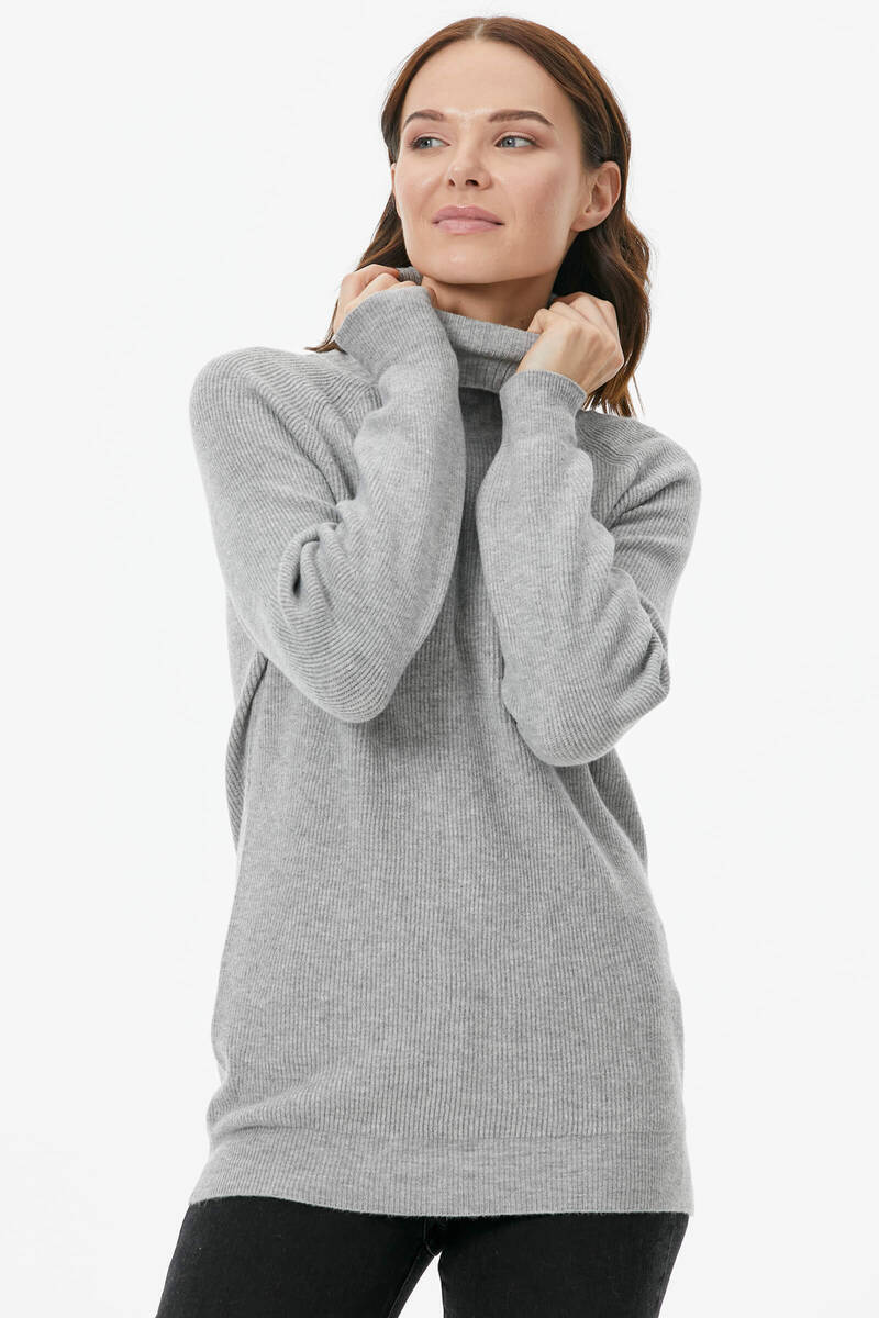 Tam Balıkçı Triko Kazak - Gri (1) Sementa