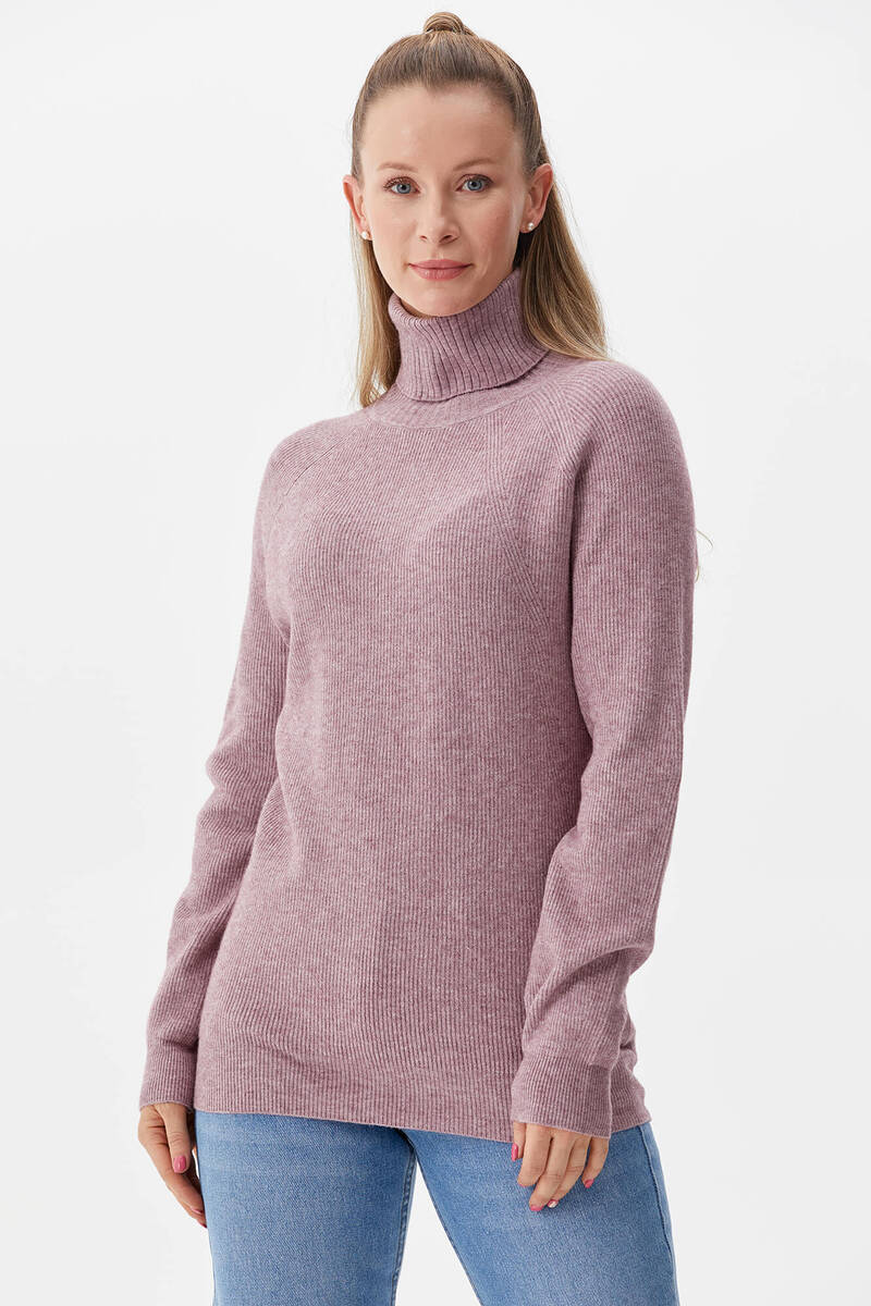 Tam Balıkçı Triko Kazak - Gül (1) Sementa