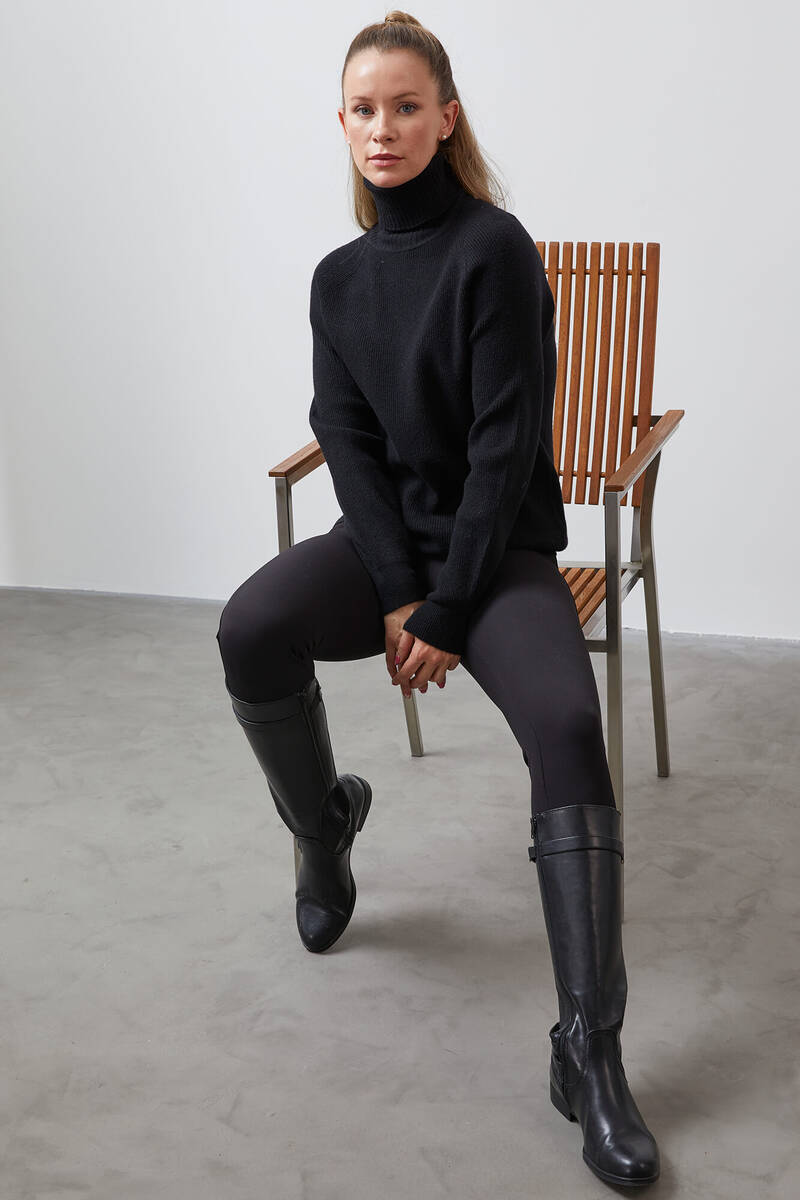 Tam Balıkçı Triko Kazak - Siyah (1) Sementa