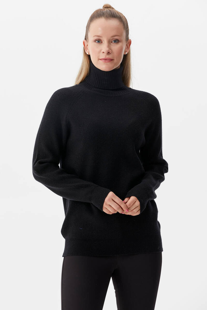 Tam Balıkçı Triko Kazak - Siyah (2) Sementa