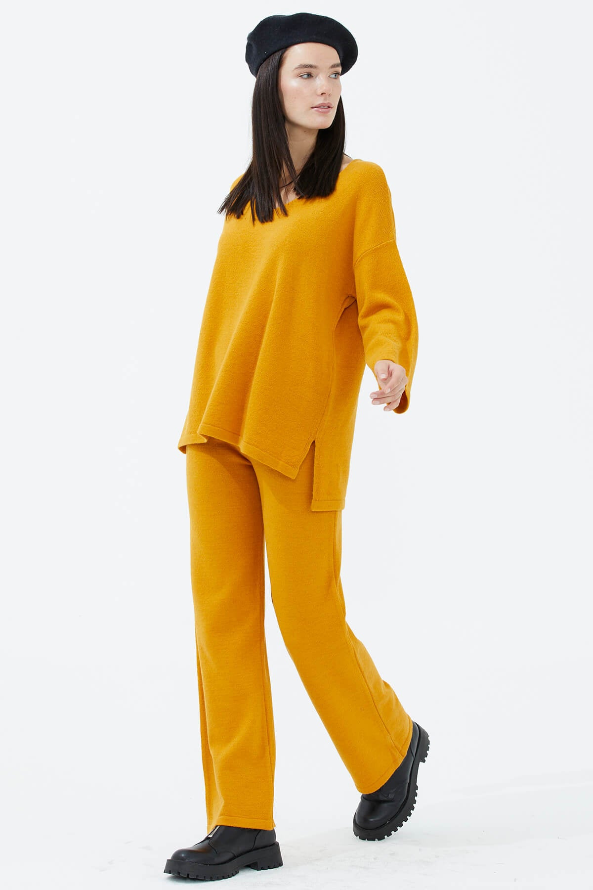 V Yaka İkili Triko Takım - Güneş (2) Sementa