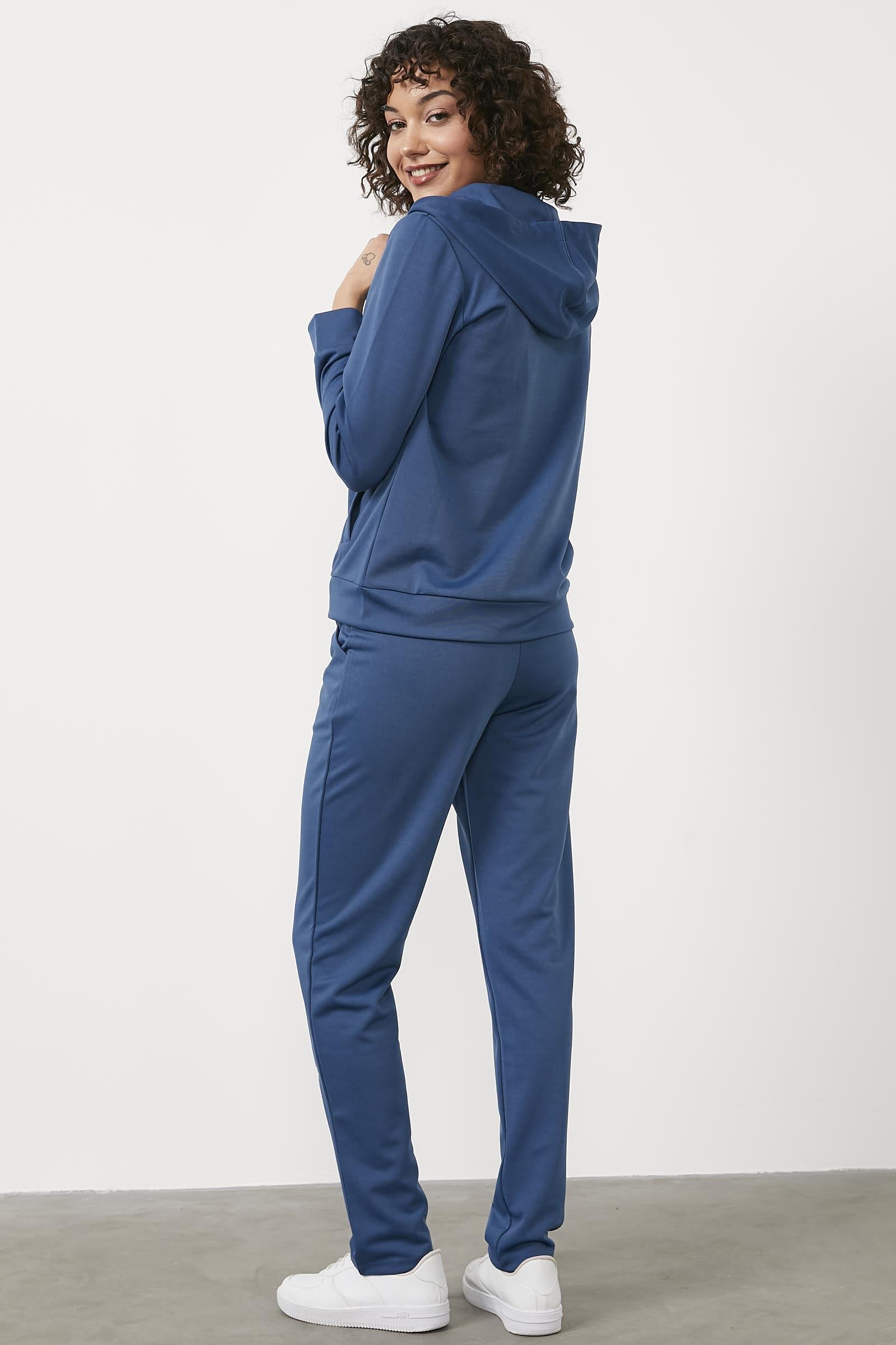 Yıldız Baskı Detaylı Eşofman Takım - Indigo (4) Sementa