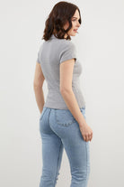 Açık Polo Yaka Basic Tişört - Gri (4) Sementa