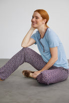 Açık Yaka Düğmeli Pijama Takım - Mavi (3) Sementa