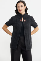 Agraf Detaylı Triko Süveter - Antrasit (2) Sementa