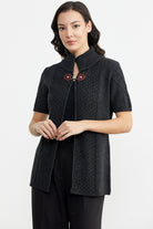 Agraf Detaylı Triko Süveter - Antrasit (3) Sementa