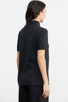 Agraf Detaylı Triko Süveter - Antrasit (5) Sementa