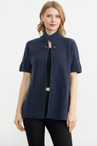 Agraf Detaylı Triko Süveter - Lacivert (1) Sementa