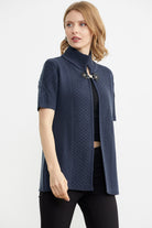 Agraf Detaylı Triko Süveter - Lacivert (2) Sementa