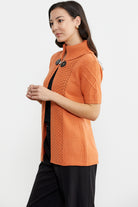 Agraf Detaylı Triko Süveter - Taba (3) Sementa