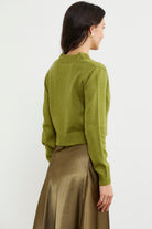 Basic Düğmeli Kısa Triko Hırka - Yeşil (6) Sementa