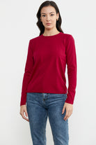 Basic Sıfır Yaka Triko Kazak - Kırmızı (1) Sementa