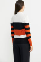 Blok Çizgili Yarım Balıkçı Triko Kazak - Siyah - Sementa