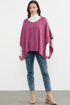 Bol Kesim V Yaka Triko Panço - Gül (1) Sementa