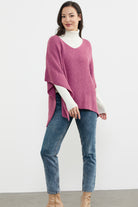 Bol Kesim V Yaka Triko Panço - Gül (4) Sementa