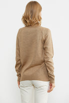 Boncuk Detaylı Triko Kazak - Kum (6) Sementa