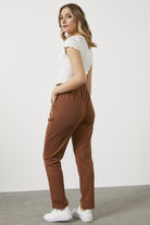 Büyük Beden Beli Lastikli Eşofman Altı - Taba (5) Sementa