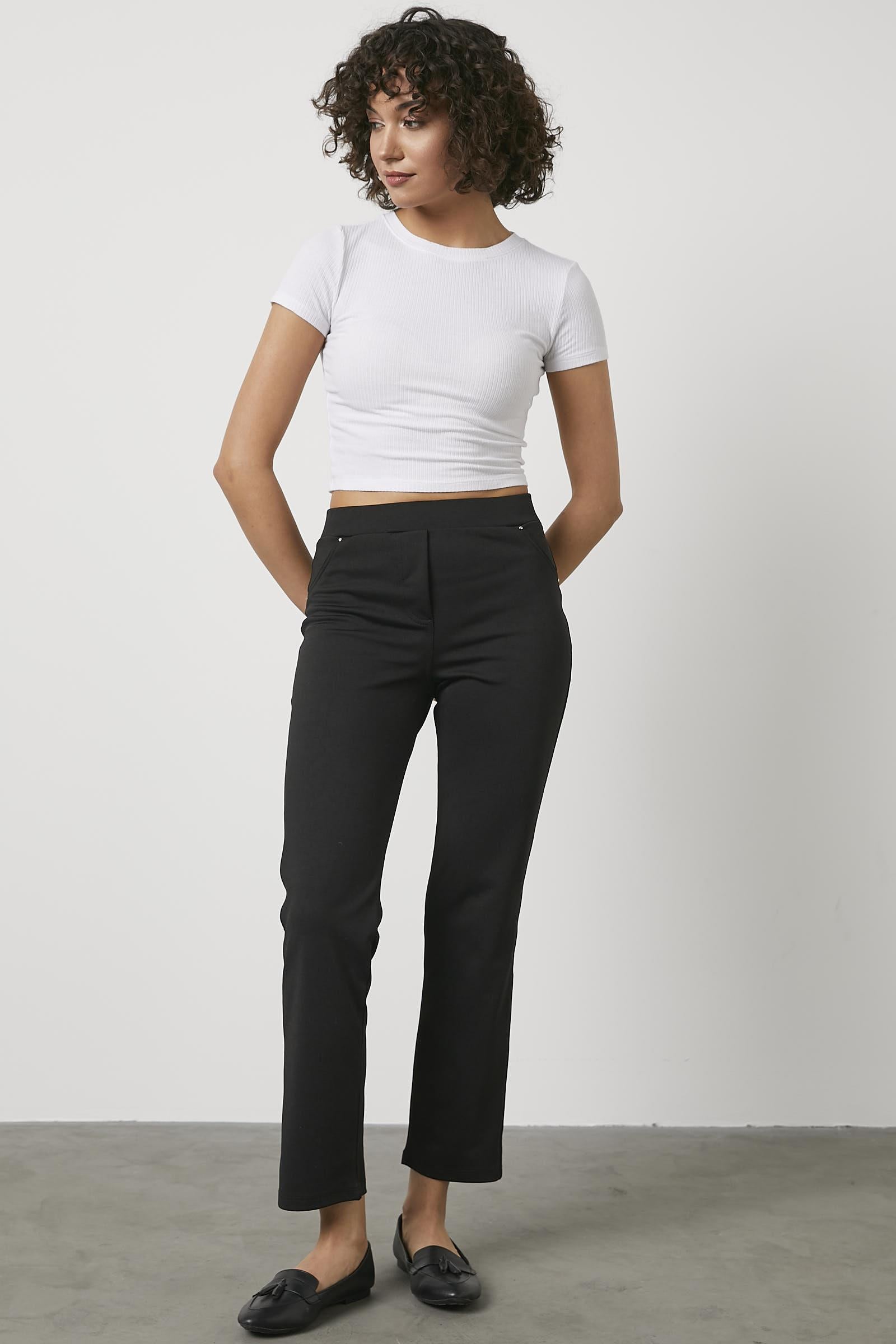 Plus Size Piggy Trousers - Black – Sementa.com