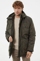 Büyük Beden İçi Pelüş Cepli Mont - Haki (2) Sementa