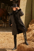 Büyük Beden İçi Peluş Kapitone Kaban - Siyah (1) Sementa