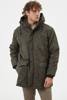 Büyük Beden İçi Pelüş Kapüşonlu Mont - Haki (5) Sementa