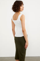 Büyük Beden Kalın Askılı Basic Triko Atlet - Beyaz (5) Sementa