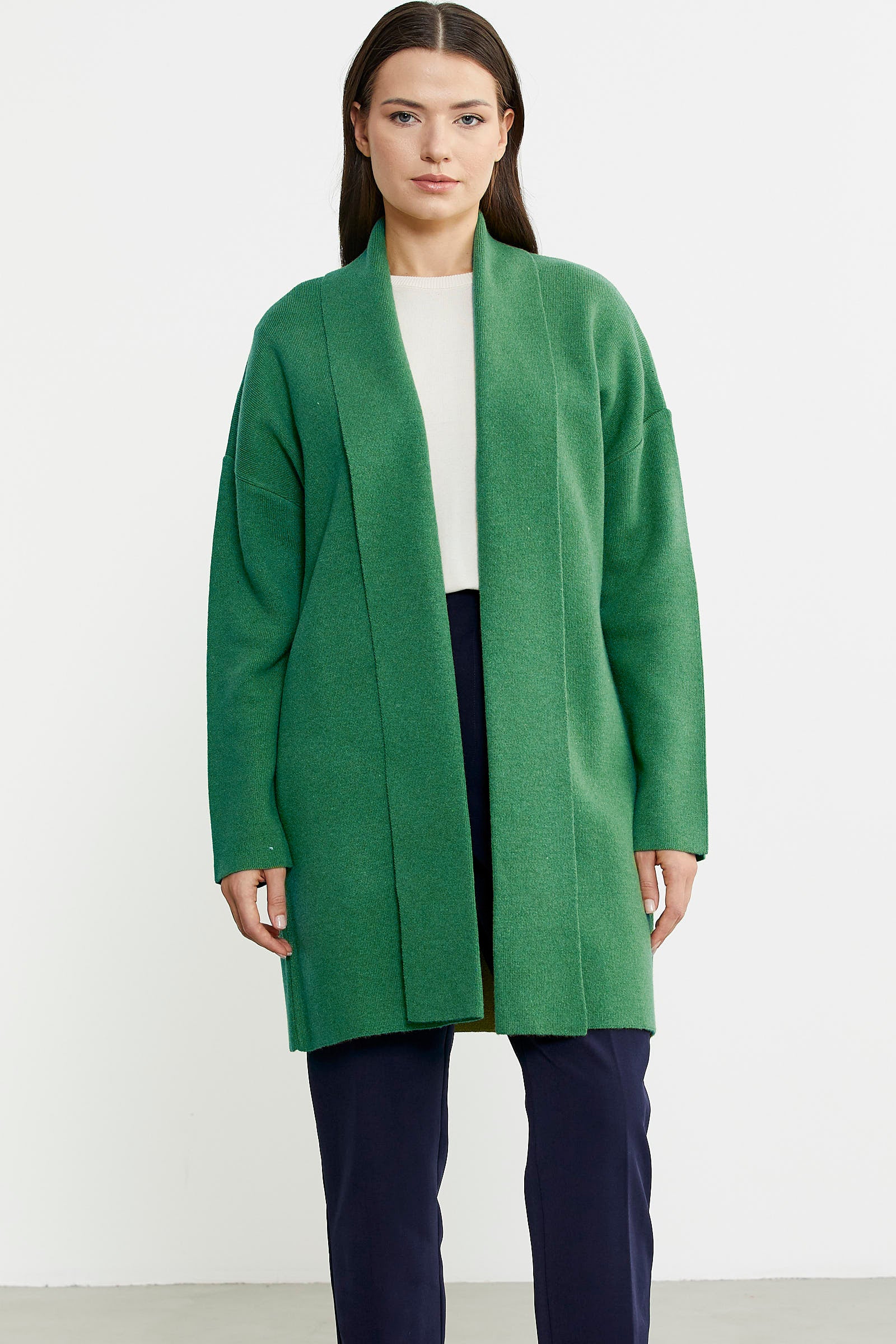 plus size shawl collar cardigan