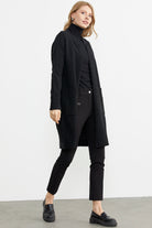 Büyük Beden Uzun Triko Hırka - Siyah (2) Sementa